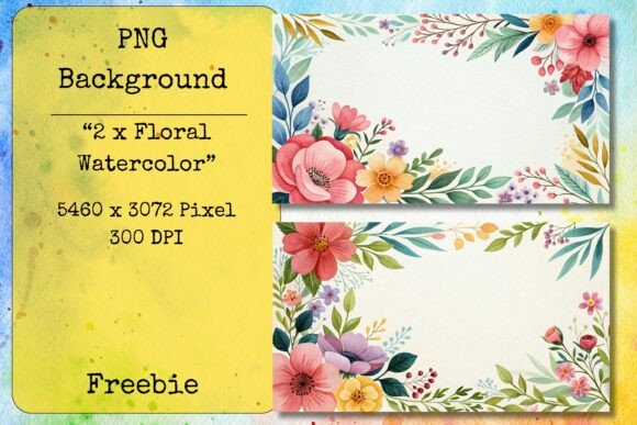 2 Floral Watercolor: Eine Kreative Ergänzung für Design-Projekte