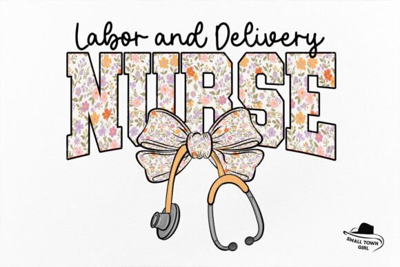 Floral Coquette Nurse Stethoscope Bow: A Versatile Digital Asset for Creative Professionals