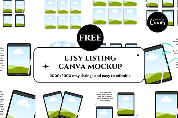 FREE 13 Etsy Canva Mockup: Streamline Your Digital Shop with Ready-Made Templates