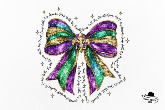 Mardi Gras Coquette Bow Sublimation PNG: A Digital Asset for Creative and Commercial Projects