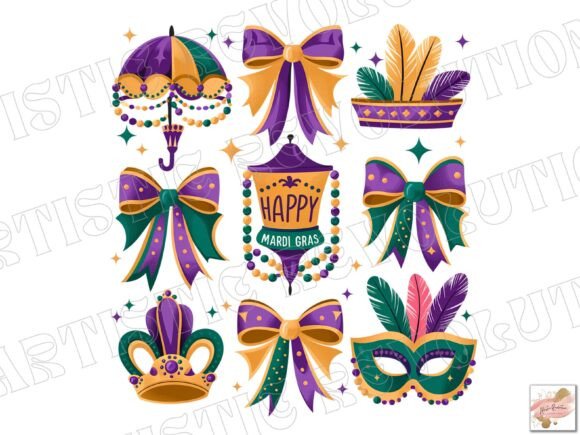 Mardi Gras Coquette Sublimation PNG: A Versatile Design for Creative Projects