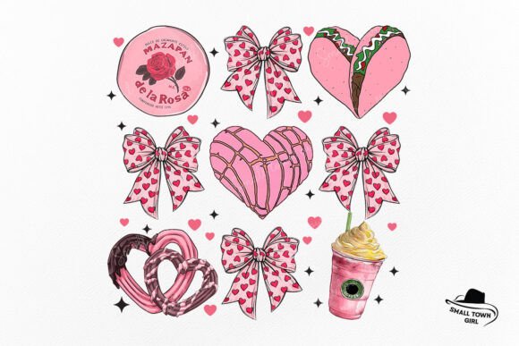 Mexican Valentine Bow Concha Pan Dulce: A Versatile Digital Design for Creative Projects