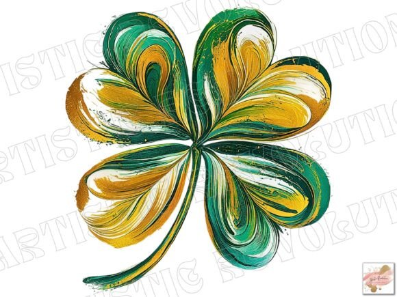 St Patrick's Day PNG Brushstroke Shamrock: A Versatile Design for Creative Projects