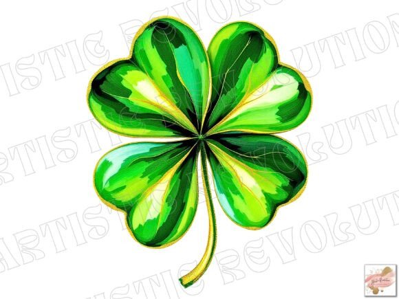 St Patrick's Day PNG Glitter Shamrock