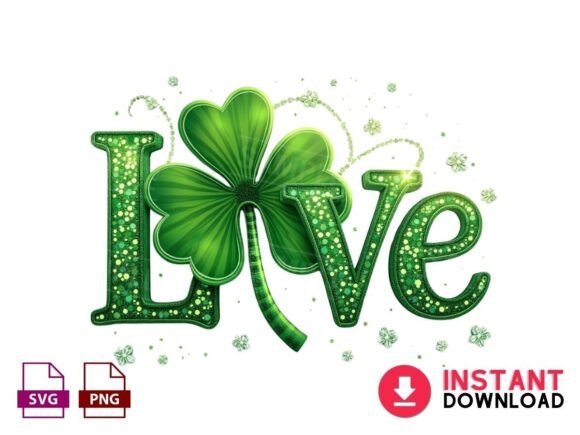 St. Patrick's Day Shamrock Love Assets