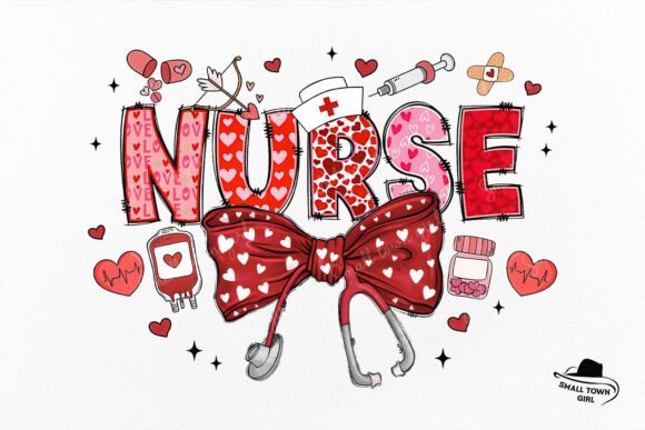 Valentine Nurse Coquette Stethoscope Bow