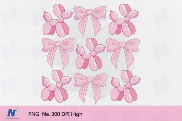 Valentine's Day Balloon Dogs and Bows